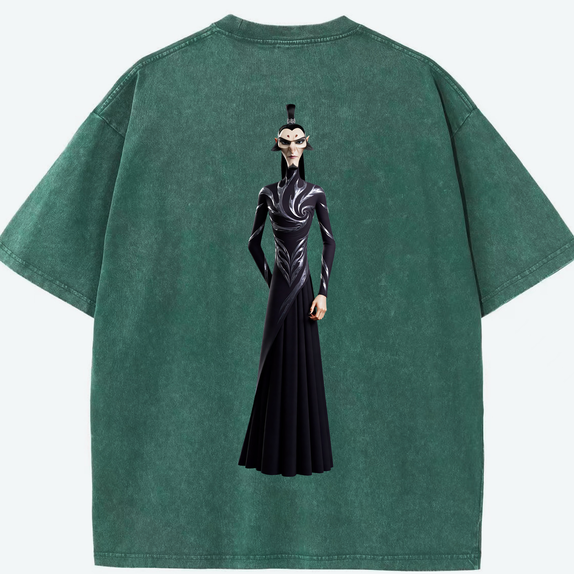 （画像用） Ne Zha 2 ナタ 魔童の大暴れ 綿100% ヴィンテージ風 半袖Tシャツ（背面プリント）